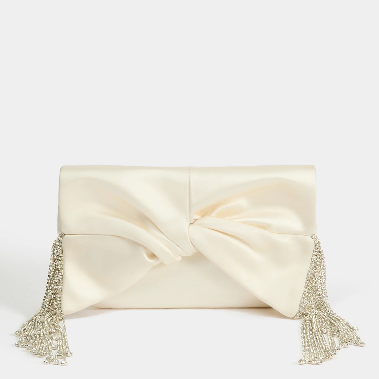 Crystal Fringes Bow Clutch