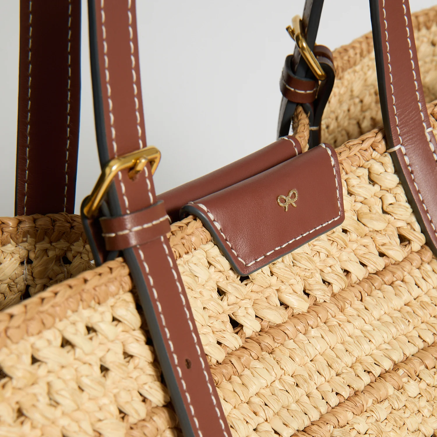 Raffia E/W Bow Tote - Image 9