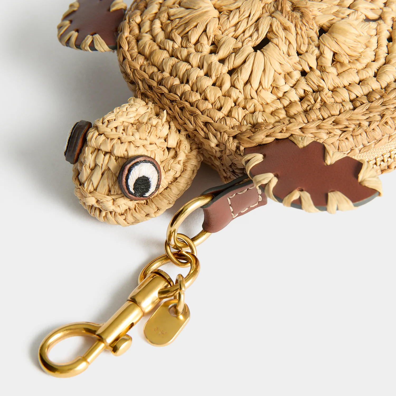 Raffia Turtle Earphone Pouch - Image 2