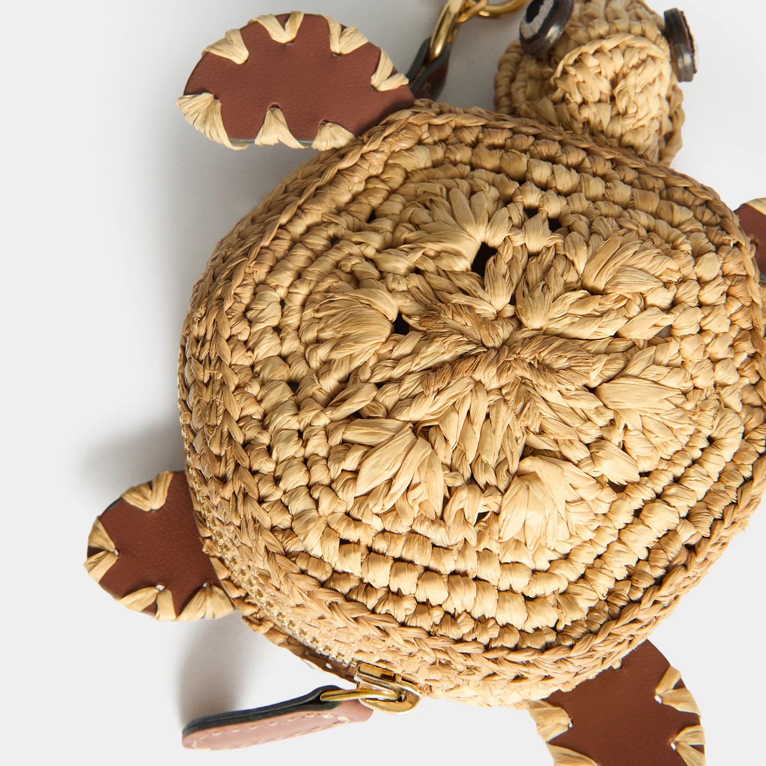 Raffia Turtle Earphone Pouch - Image 3