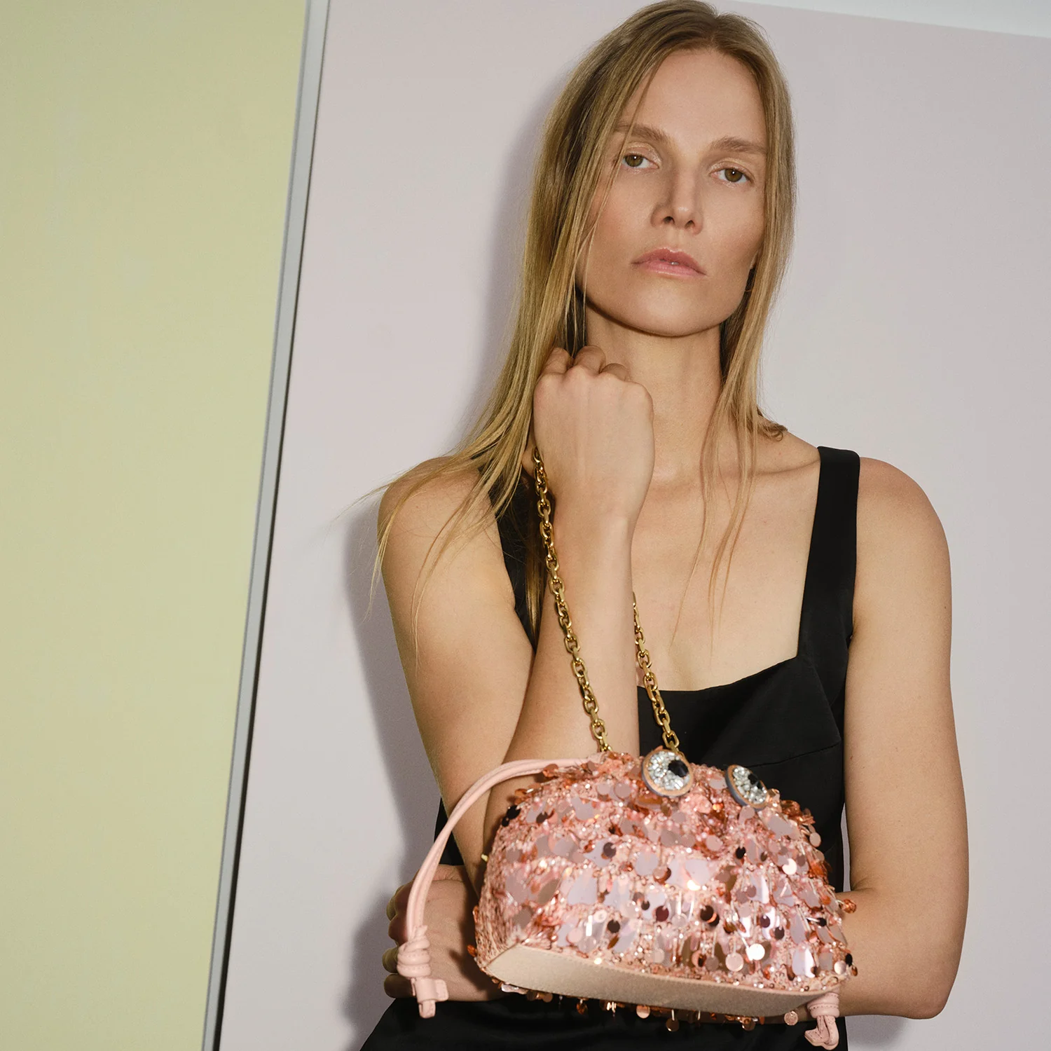 Embellished Shrimp Shoulder Bag - Image 2