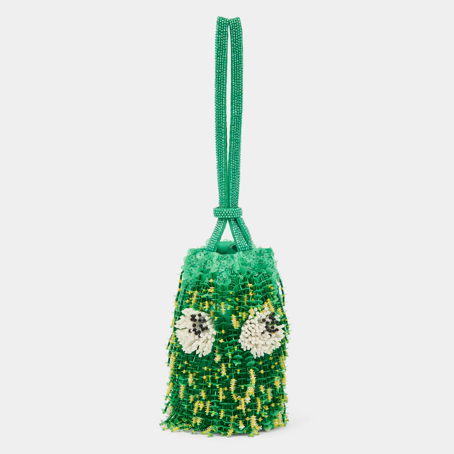 Eyes Embellished Mini Bucket Bag