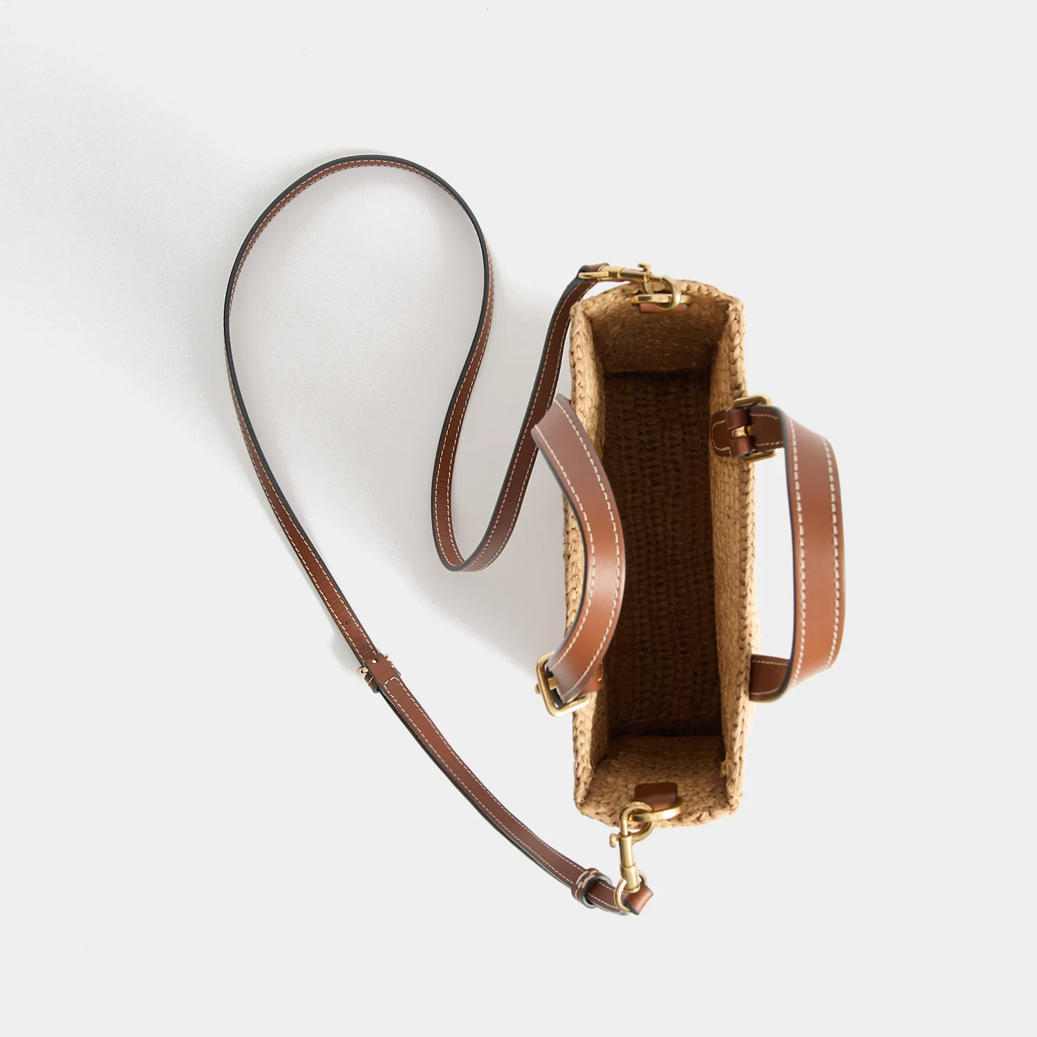 N/S Raffia Eyes Mini Cross-body Tote - Image 8