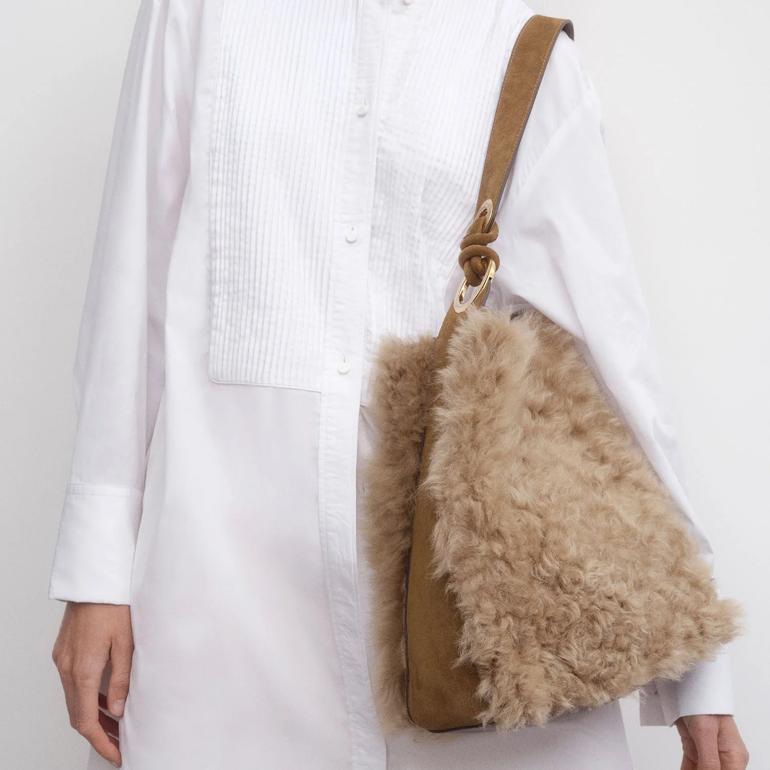 Ringo Shearling Shoulder Bag - Image 5