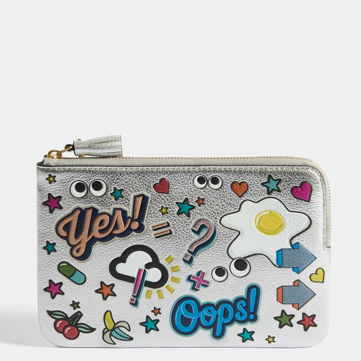 All Over Stickers Zip Loose Pocket